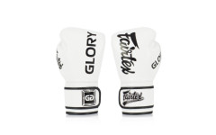 Боксерские перчатки турнира Glory Fairtex BGVG1 white 16 oz