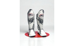 Защита голени Twins Special FSGL10-49 white black - XL
